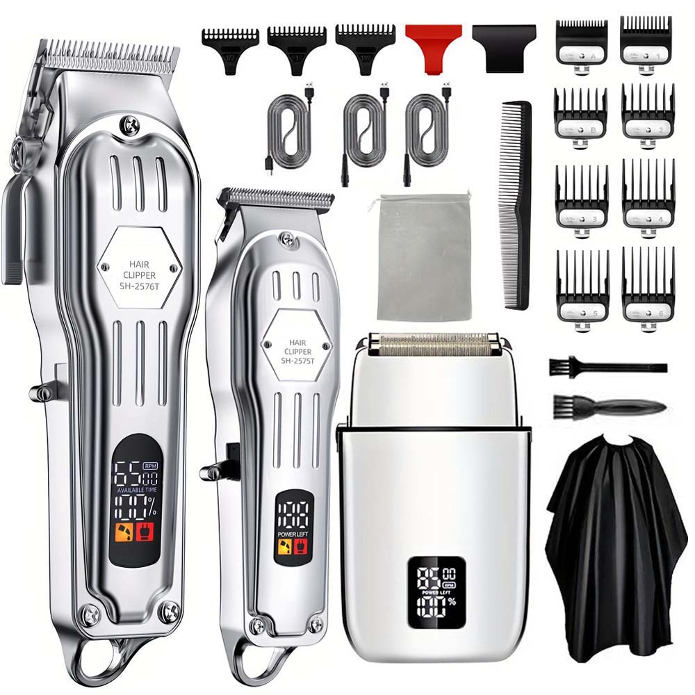 Men'S Grooming Set - Professional Hair Clipper & Trimmer Set