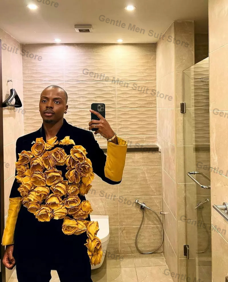 Yellow Black Men Suits Set 2 P - Men'S Grooming Set review and price