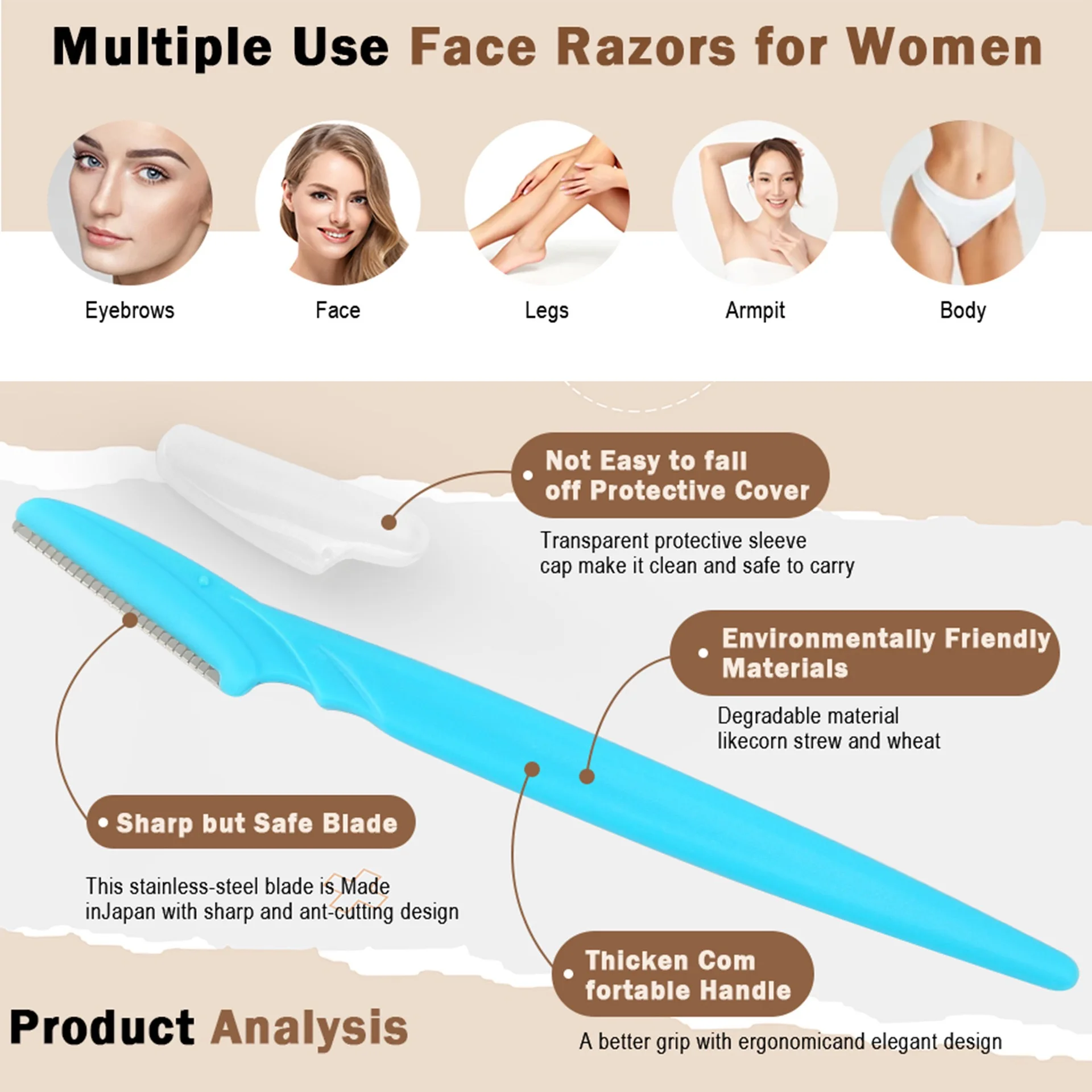 5/10/30/40pcsbrow Razor and Fa - Grooming Men'S Hair review and price